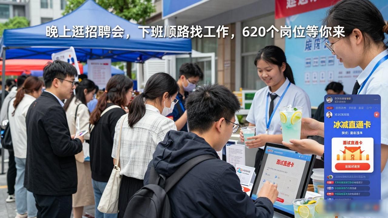 纳凉求职新场景_冷水滩区人社局夜市招聘会_招聘会