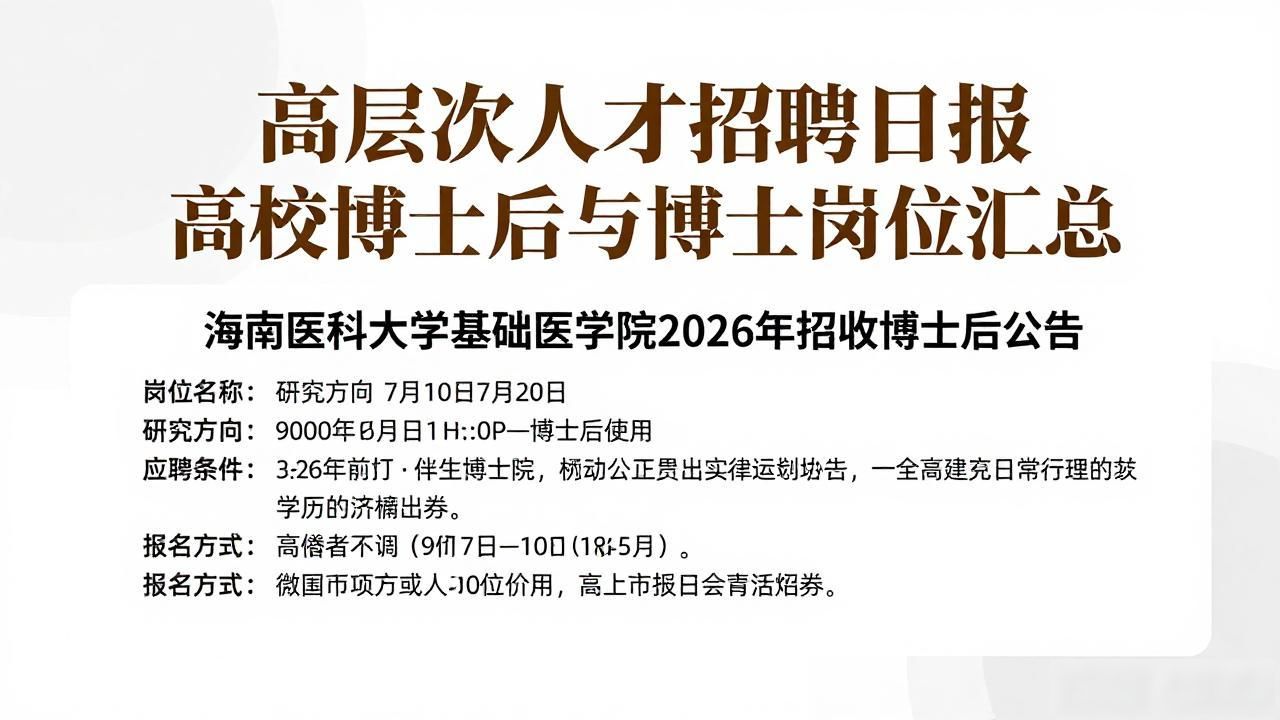 招聘信息_高层次人才网招聘信息_高校招聘信息日报