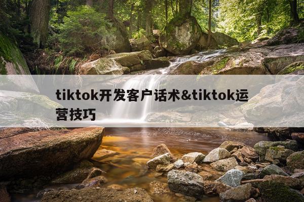 tiktok开发客户话术&tiktok运营技巧