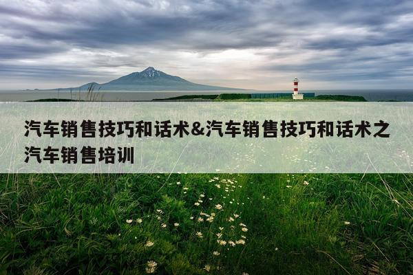汽车销售技巧和话术&汽车销售技巧和话术之汽车销售培训