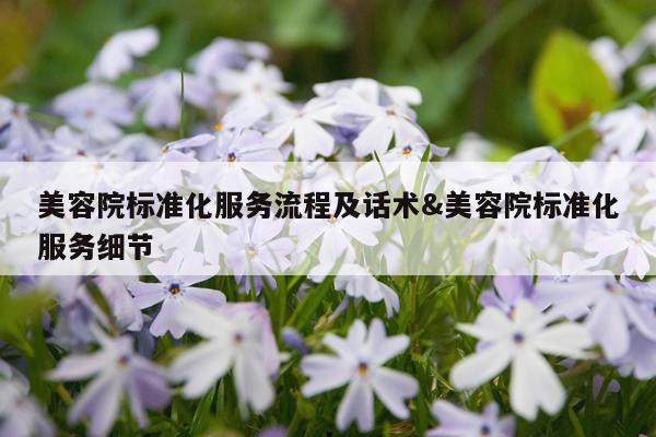 美容院标准化服务流程及话术&美容院标准化服务细节