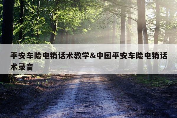 平安车险电销话术教学&中国平安车险电销话术录音