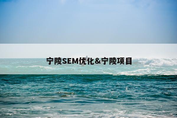 宁陵SEM优化&宁陵项目