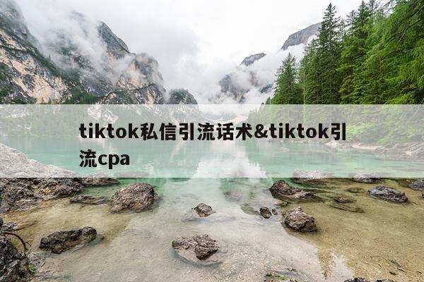 tiktok私信引流话术&tiktok引流cpa