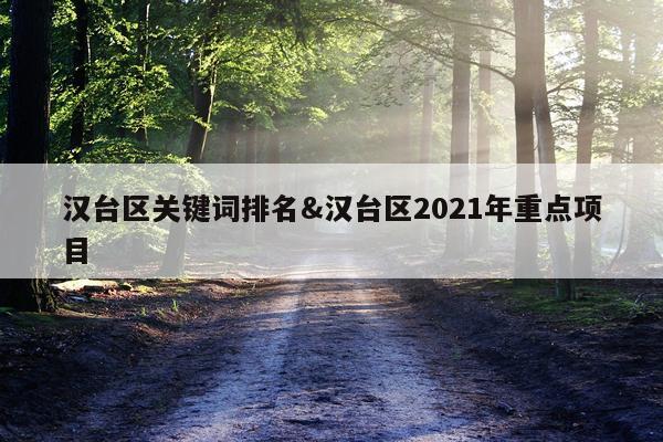 汉台区关键词排名&汉台区2021年重点项目