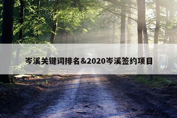 岑溪关键词排名&2020岑溪签约项目