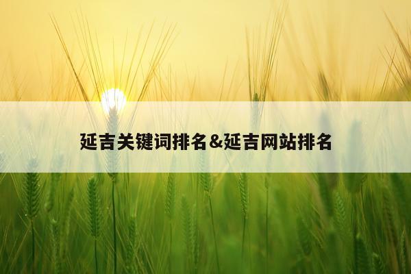 延吉关键词排名&延吉网站排名