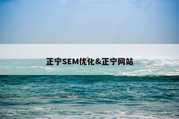 正宁SEM优化&正宁网站
