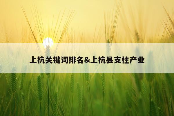 上杭关键词排名&上杭县支柱产业
