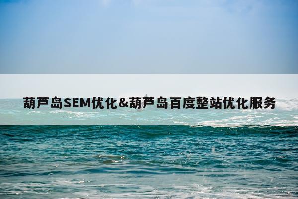 葫芦岛SEM优化&葫芦岛百度整站优化服务