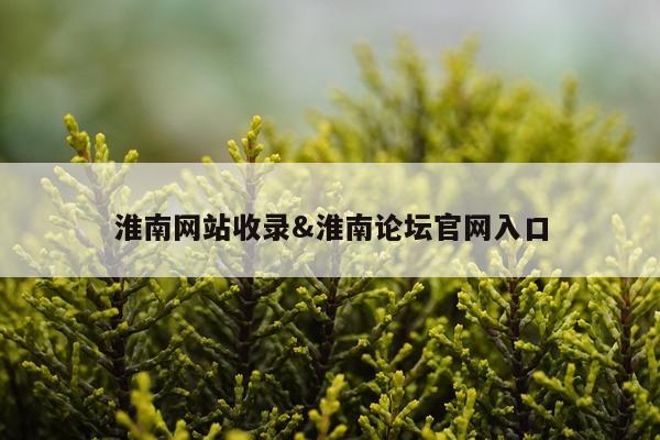 淮南网站收录&淮南论坛官网入口