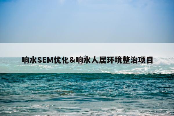 响水SEM优化&响水人居环境整治项目