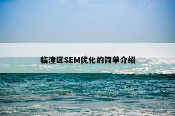 临潼区SEM优化的简单介绍