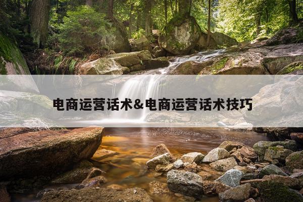 电商运营话术&电商运营话术技巧